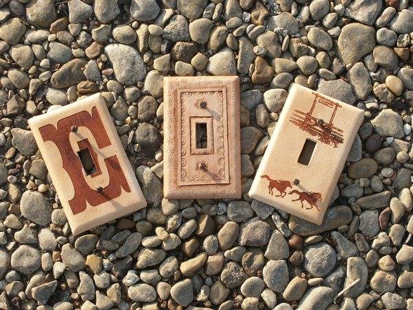 Custom switch plate covers for your home. Custom leather witch plates can 